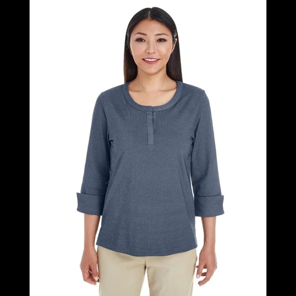 🌟Cotton Blend Melange Knit Top - Picture 1 of 6